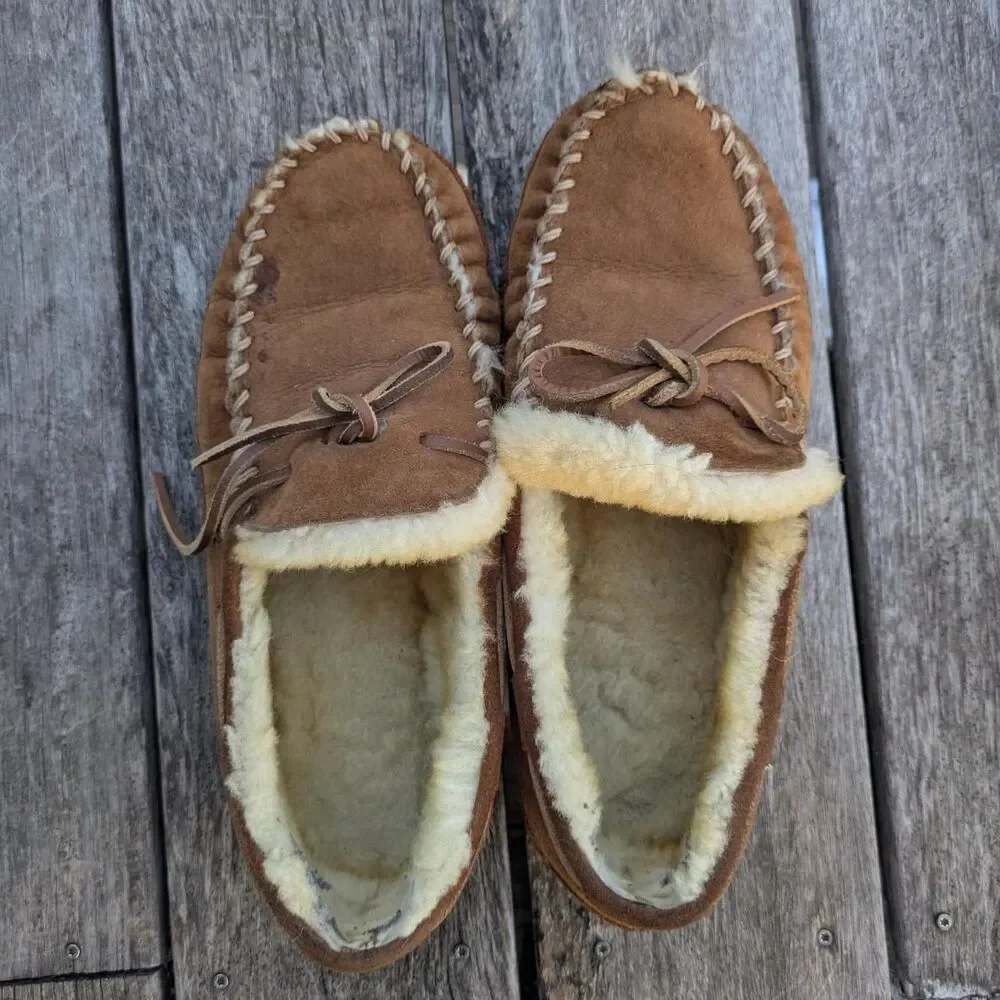 Llbean Men's Brown and Tan Slippers
